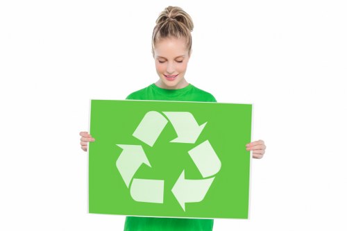 Waste clearance team handling hazardous materials